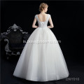 Hönnuður Luxury Off-öxl Pearl Lace Sequins Maxi Women White Ball Long Wedding Bridal Gowns